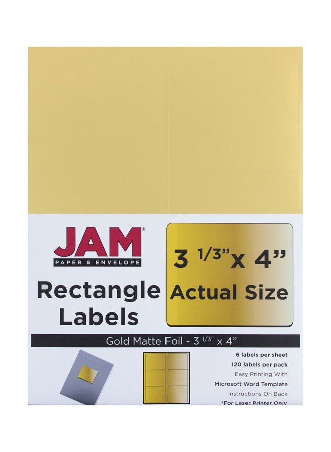 JAM Paper - Rectangle All Purpose Label Gold - Image 1