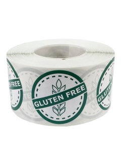 InStockLabels.com 500-Piece Gluten Free label Set White/Green  - Image 1