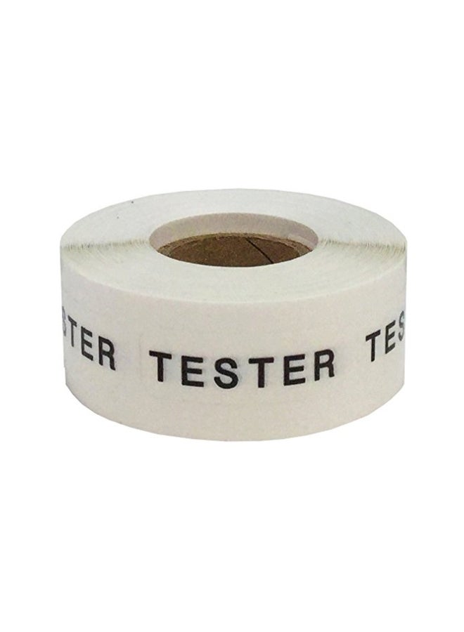 إن ستوك ليبلز.كوم مجموعة ملصقات لمستحضرات التجميل بطبعة كلمة "Tester" مكونة من 500 قطعة أبيض/أسود - Image 1