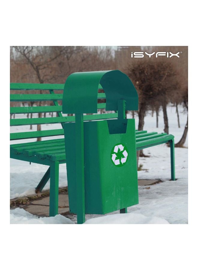 iSYFIX Pack Of 6 Recycle Sticker For Trash Can Bins Green/White  - Image 4