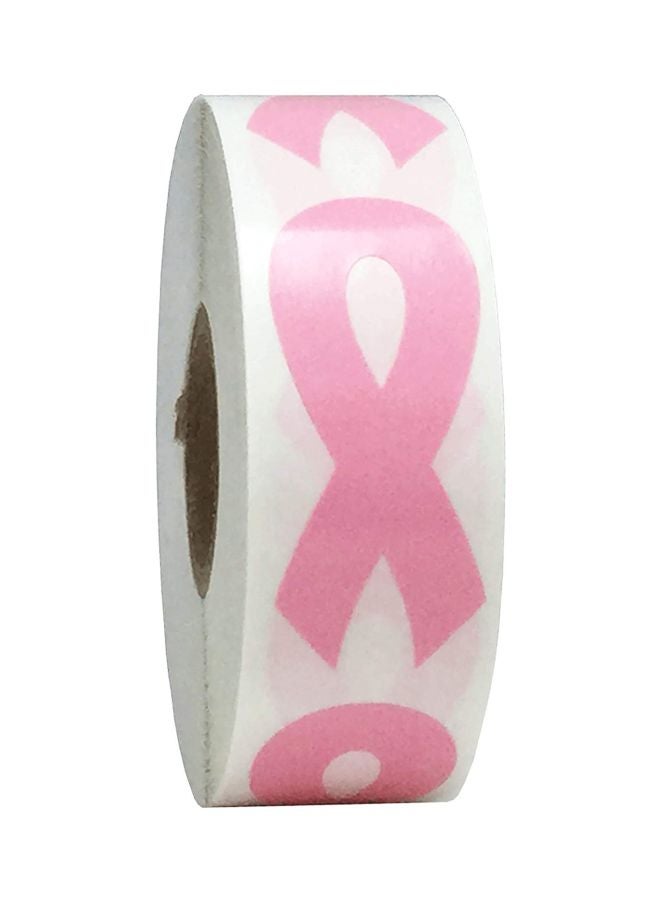 إن ستوك ليبلز.كوم مجموعة ملصقات توعية مكونة من 500 قطعة أبيض/ وردي - Image 3