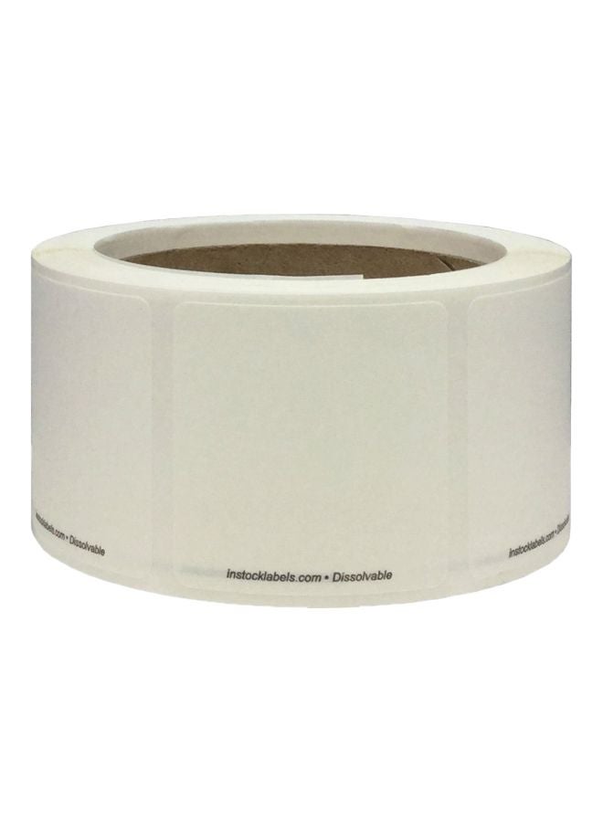 إن ستوك ليبلز.كوم مجموعة ملصقات للعنونة قابلة للتحلل مكونة من 500 قطعة أبيض - Image 1