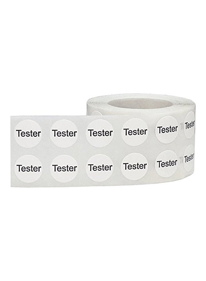 ملصقات مطبوعة بكلمة "Tester" بأشكال دائرية من 1000 قطعة أبيض/أسود - v1552316650/N21846947A_2