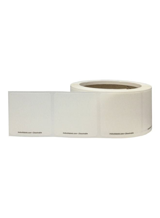 إن ستوك ليبلز.كوم مجموعة ملصقات للعنونة قابلة للتحلل مكونة من 500 قطعة أبيض - Image 2