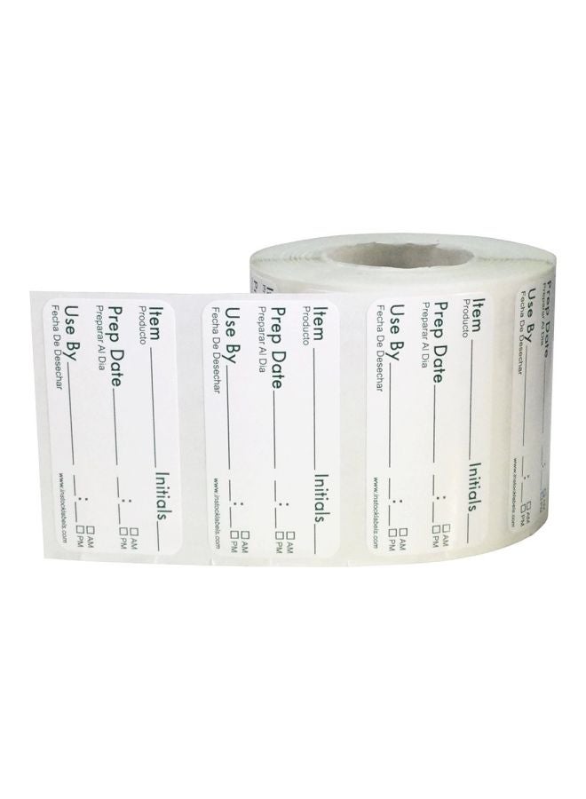 إن ستوك ليبلز.كوم طقم ملصقات قابل للإزالة مكون من 500 قطعة أبيض/أسود - Image 2