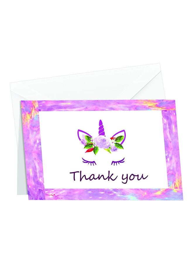 كودي كرييشنز بطاقة شكر مع مظروف من 50 قطعة - Image 1