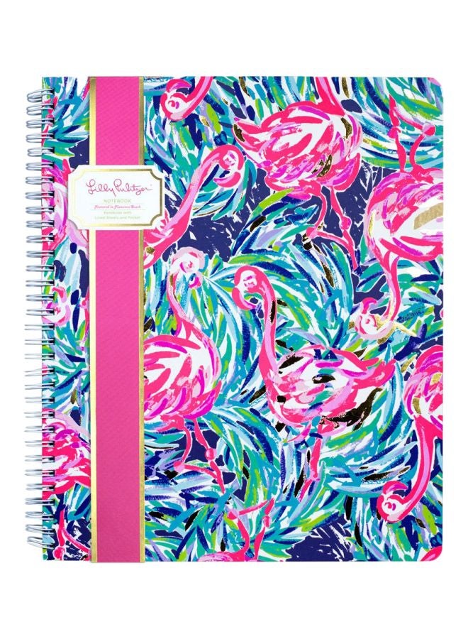 Flamenco Beach Notebook Pink/Blue/Green
