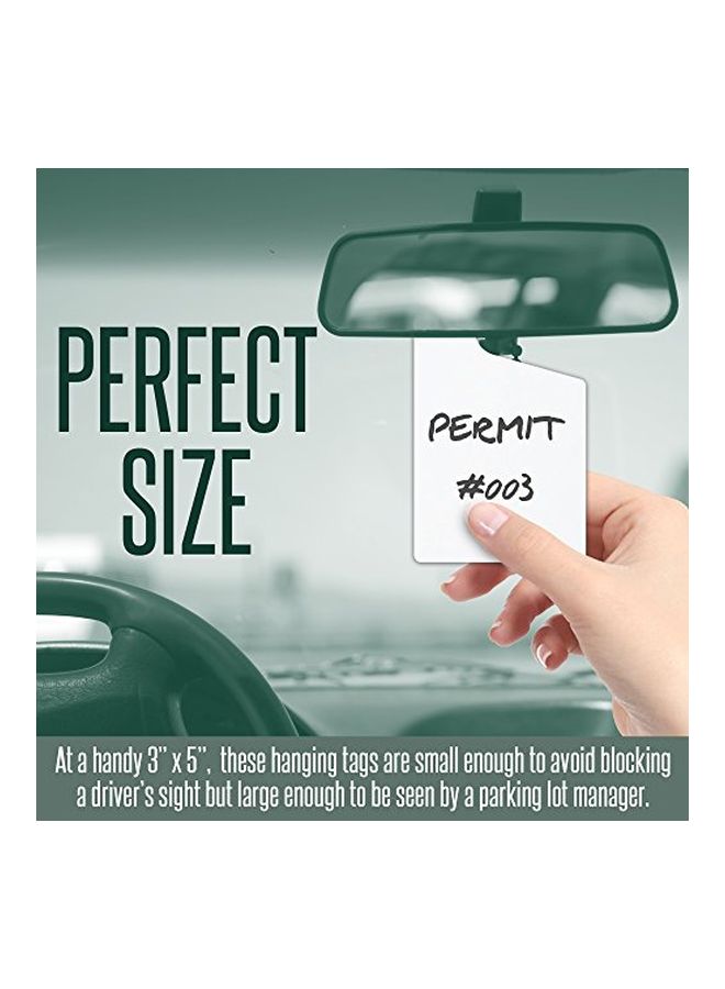 MESS 10-Piece Parking Permit Tag White  - Image 3