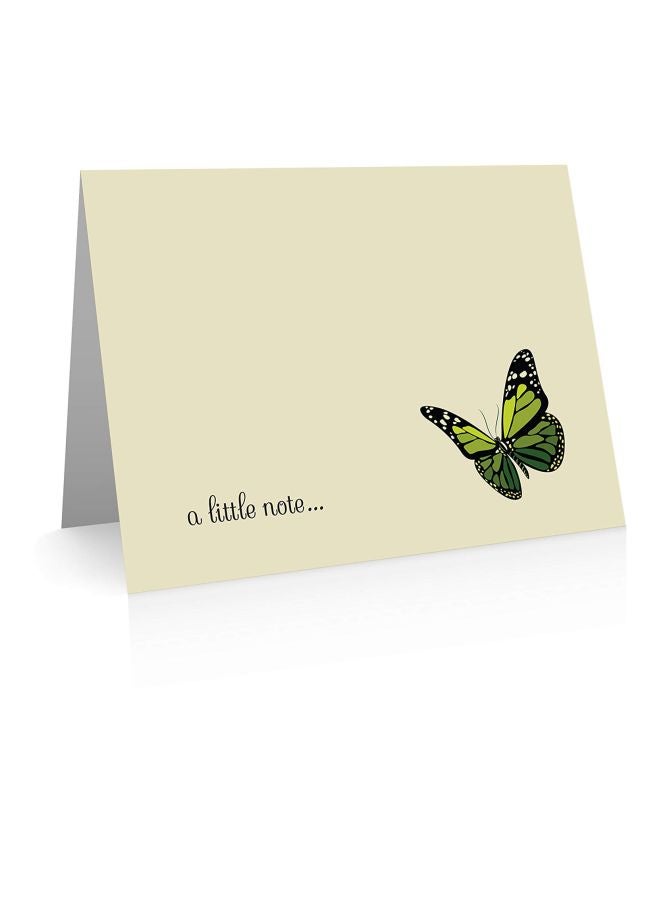 ليتل نوتس باي كومب تايم مجموعة بطاقات بطبعة عبارة "Thank You" برسمة فراشة مكونة من 24 قطعة - Image 3