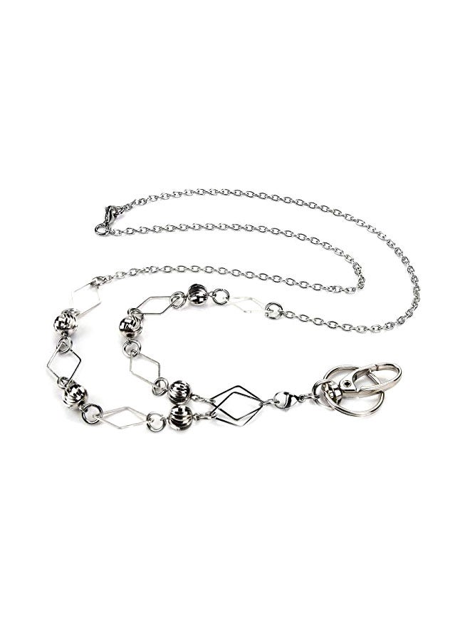 LUXIANDA - Necklace ID Badge Holder Silver/Clear - Image 1