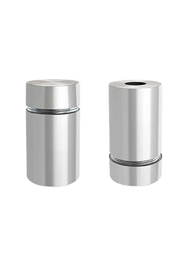 LuckIn 20-Piece Stainless Steel Nail Holder With Screw Silver - Image 1