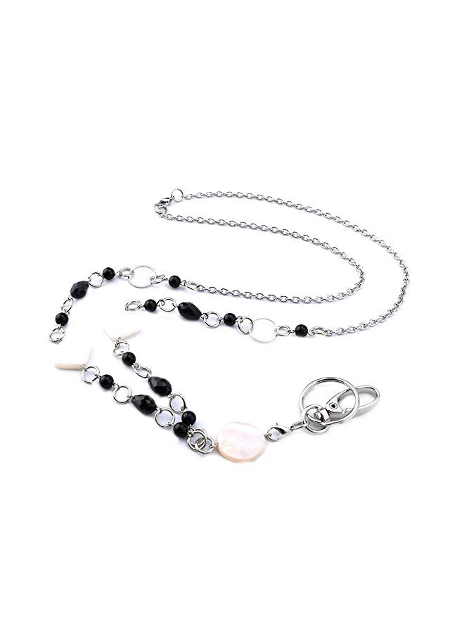 LUXIANDA - Necklace ID Badge Holder Silver/White/Black - Image 1