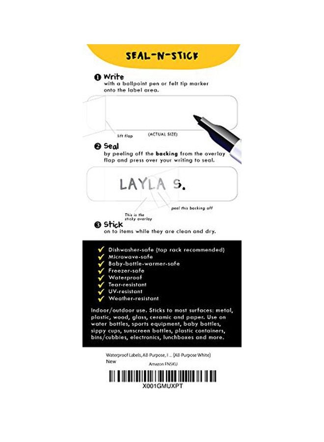 Lil' Labels Day-care Multipurpose Label Set White - Image 2