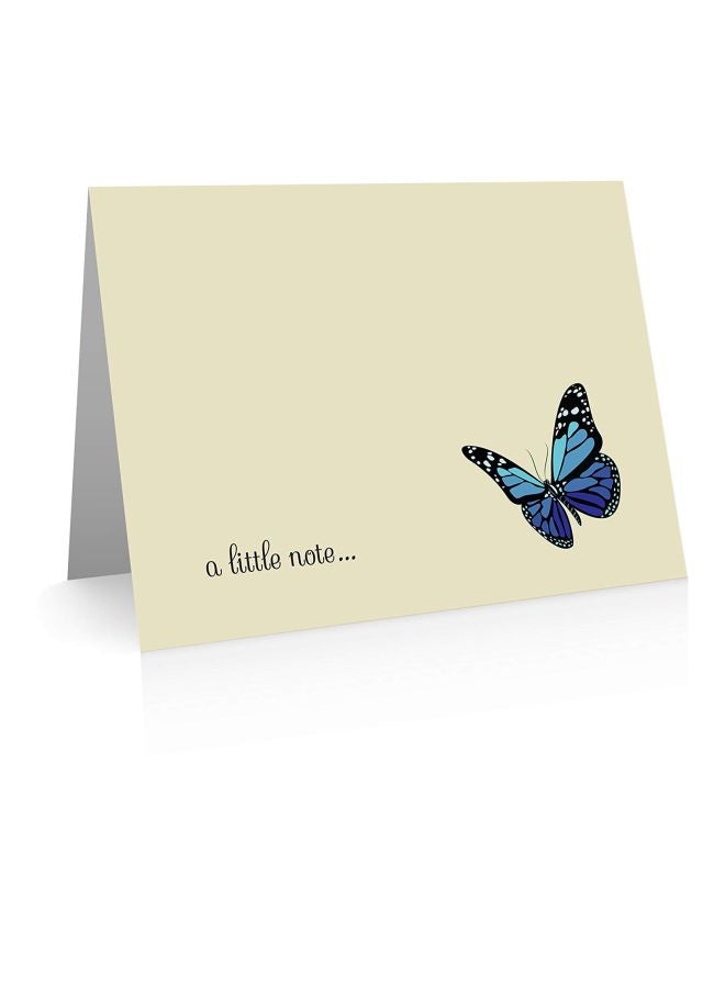 ليتل نوتس باي كومب تايم مجموعة بطاقات بطبعة عبارة "Thank You" برسمة فراشة مكونة من 24 قطعة - Image 5