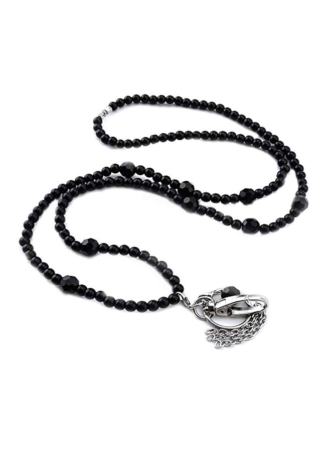LUXIANDA - Necklace ID Badge Holder Black/Silver - Image 1