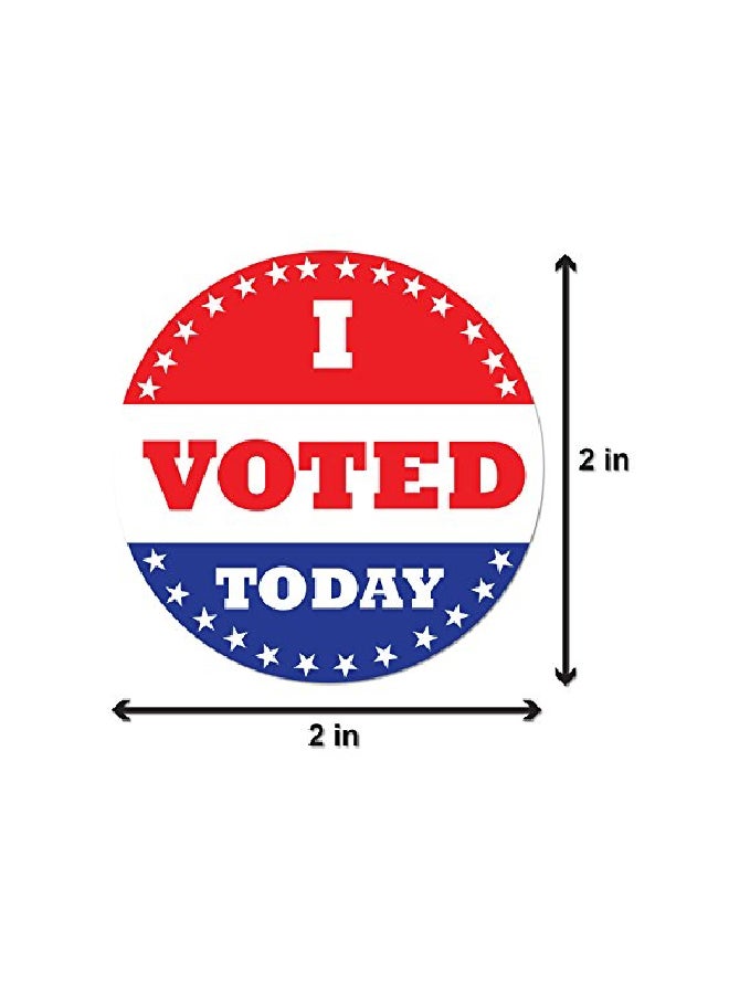 أوفيس سمارت لابس طقم ملصقات انتخابية دائرية يحمل عبارة "I Voted Today" من 300 قطعة أحمر/ أزرق/ أبيض  - Image 3