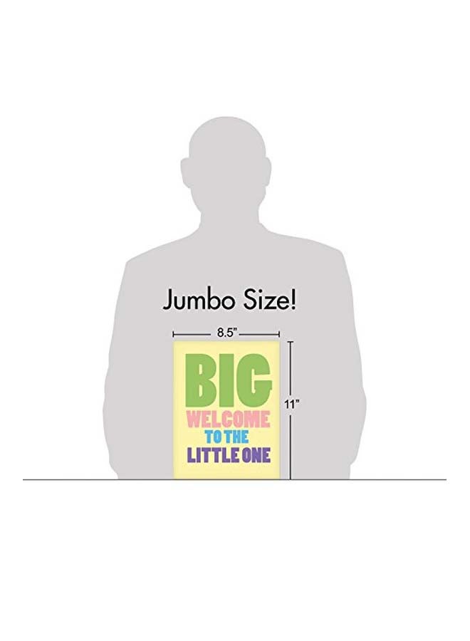 نوبلوركس بطاقة تهنئة بطبعة عبارة "Big Welcome To The Little One" مع مغلف - Image 3