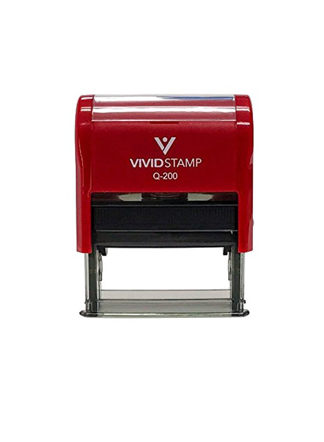 فيفيد ستامب ختم تحبير ذاتي مطاطي للمكاتب فايل كوبي أحمر وأسود