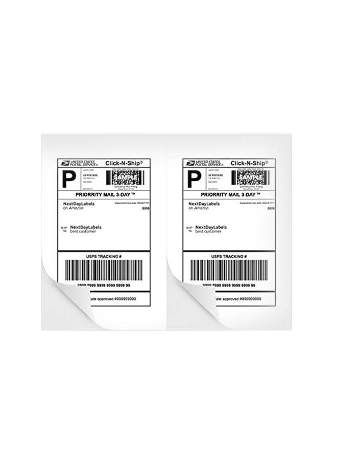 2-Piece Ink Jet Label Sheet White/Black