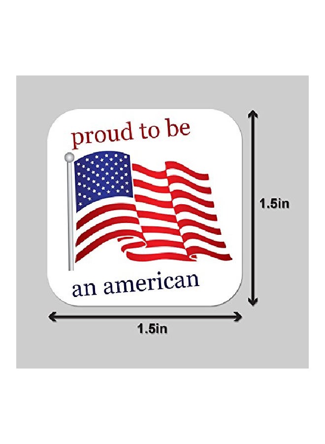 أوفيس سمارت لابس طقم علامات مطبوع بعبارة " Proud to Be An American" من 300 قطعة أبيض/ أزرق/ أحمر  - Image 2