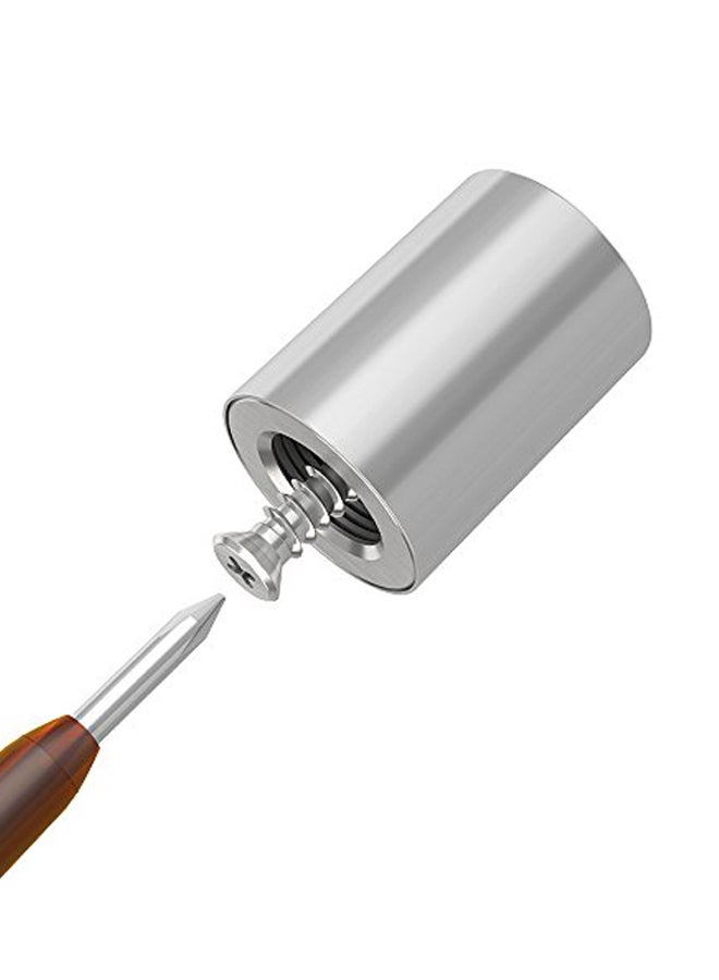 LuckIn 20-Piece Stainless Steel Nail Holder With Screw Silver - Image 2