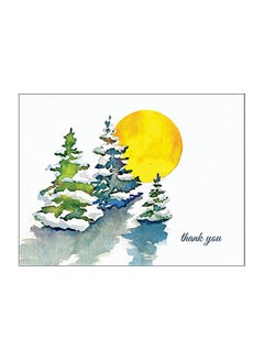 Peaks Publishing Inc 12-Piece Winter Snow Trees Thank You Card Set  - Image 1