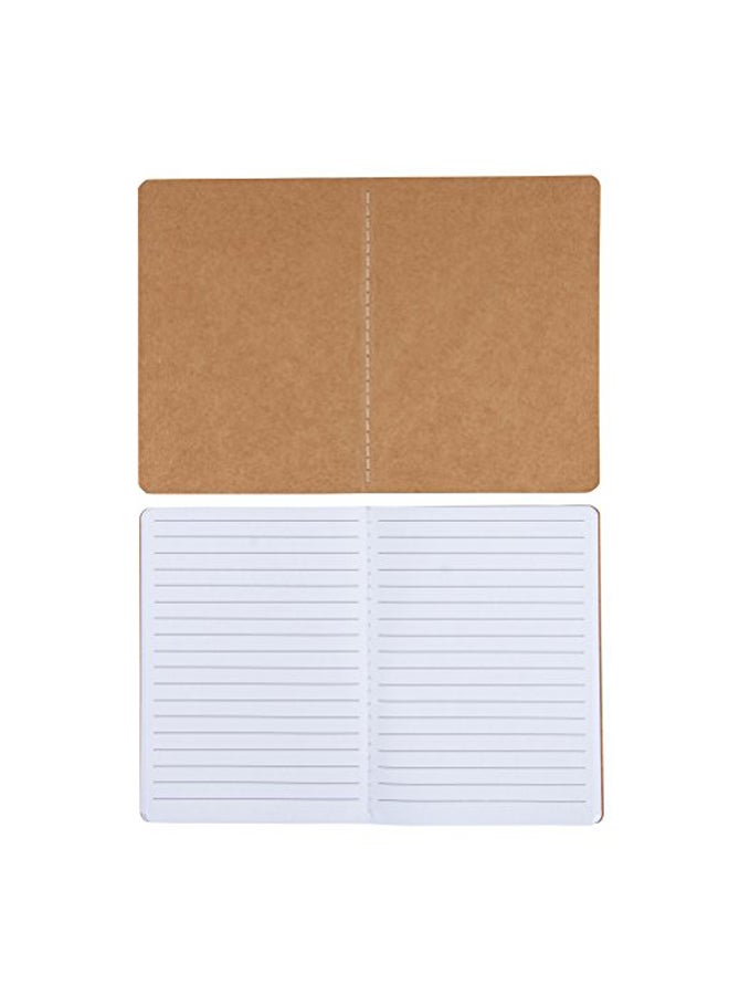 Paper Junkie Pack Of 12 A6 Lined Notebook Journal Set Beige/White  - Image 1