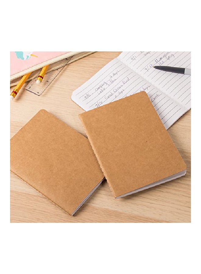 Paper Junkie Pack Of 12 A6 Lined Notebook Journal Set Beige/White  - Image 2