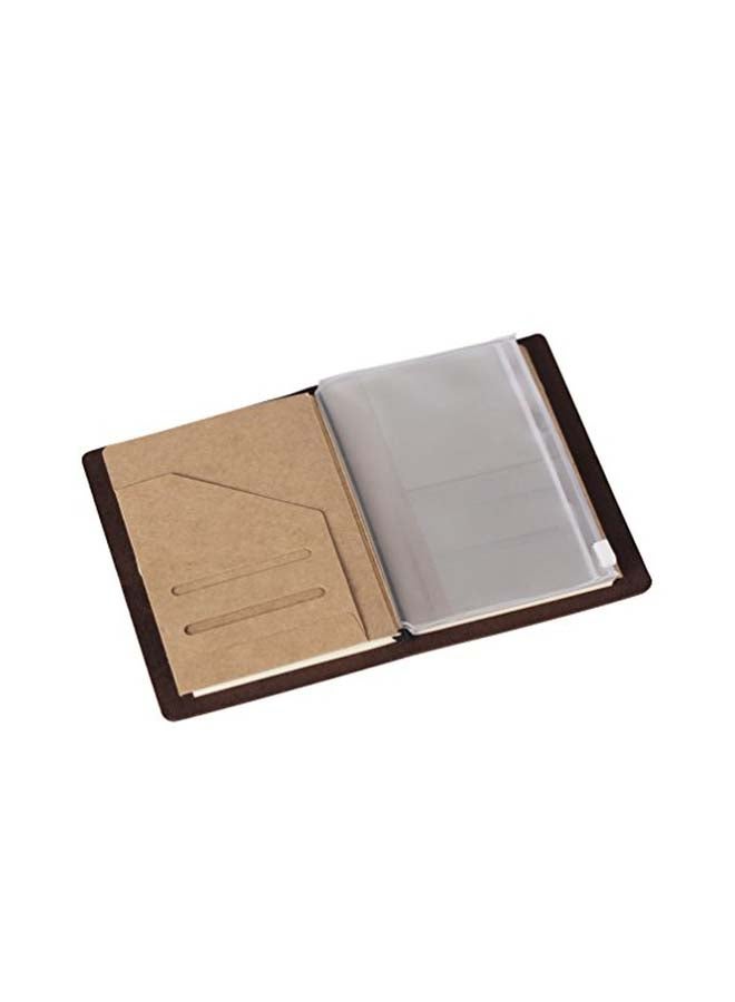 newestor 2-Piece Zipper Case And Kraft Folder Refill White/Brown  - Image 3