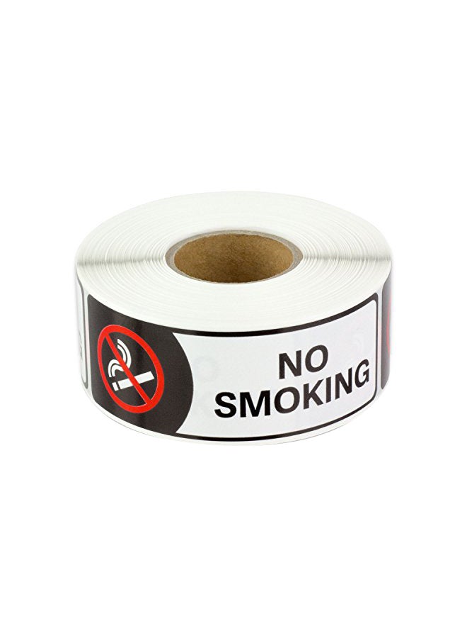 أوفيس سمارت لابس مجموعة بطاقات بطبعة عبارة  No Smoking مكونة من 300 قطعة أبيض 