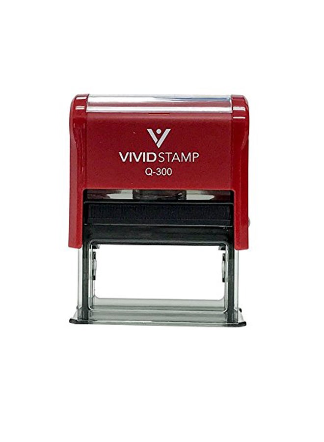 Entered By Date Self Inking Rubber Stamp Red/Black - v1552316898/N21849453A_1