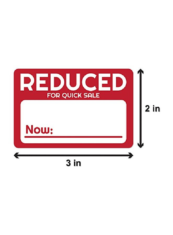 أوفيس سمارت لابس - طقم ملصقات يحمل عبارة " Reduced for Quick Sale" من 300 قطعة أحمر/أبيض - Image 1
