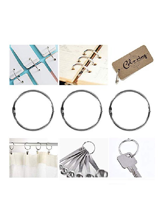 Pawfly 12-Piece Loose Leaf Binder Ring Set Silver  - Image 3
