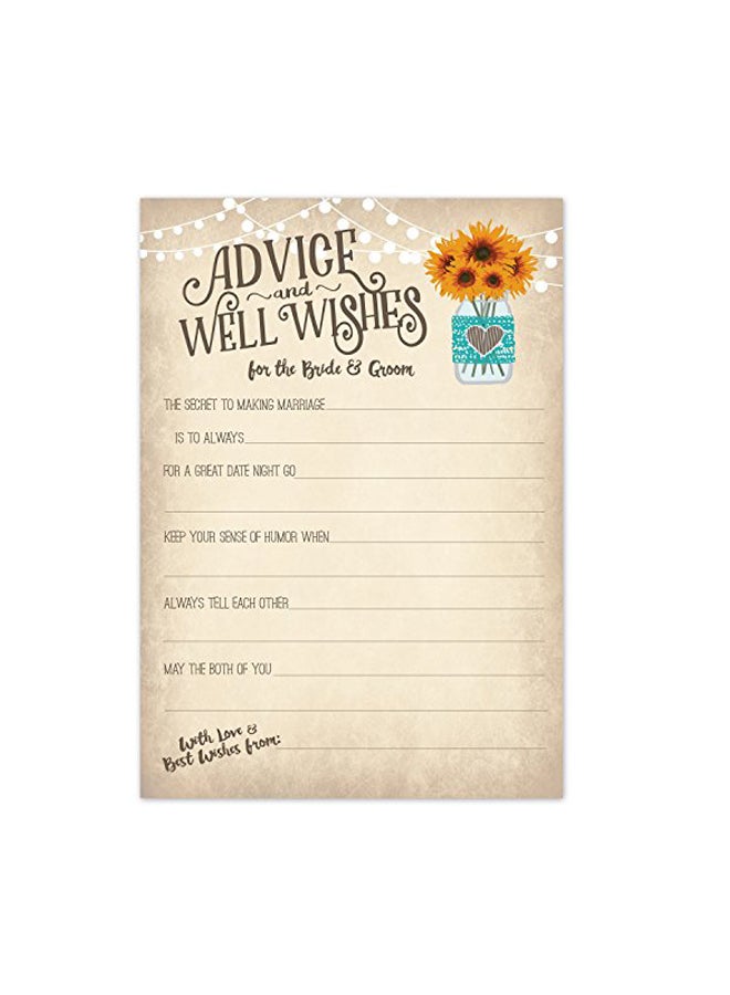 أولد بلو دور إنفايتس طقم مكون من 50 قطعة من بطاقات نصائح الزفاف - Image 1