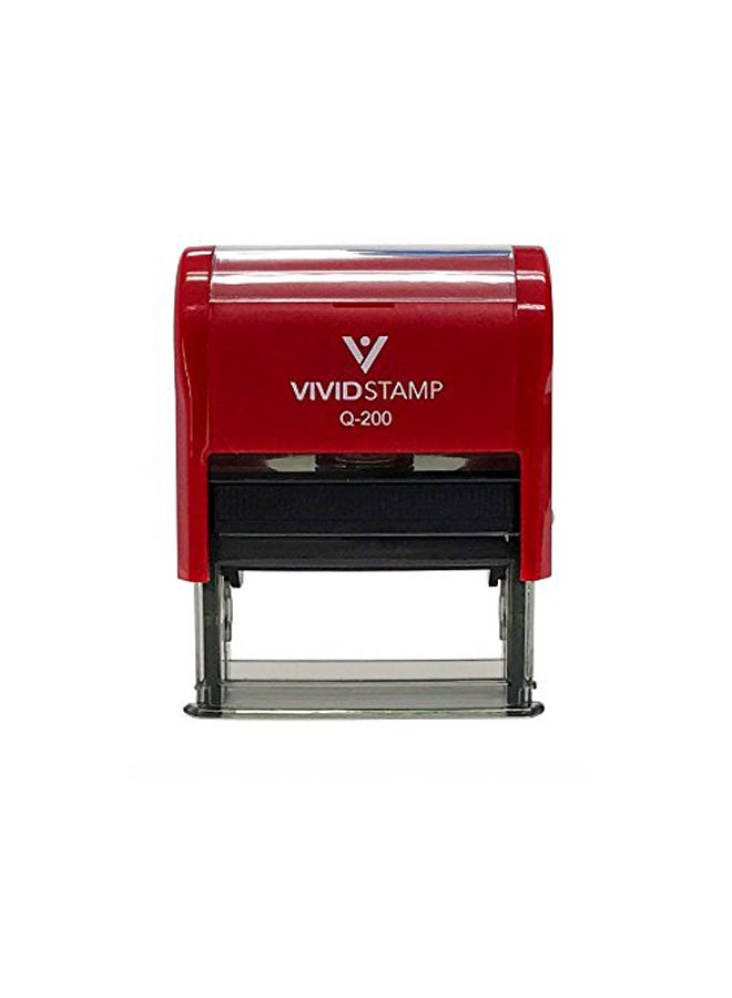 Vivid Stamp Final Sale No Refunds Self Inking Rubber Stamp Red/Black