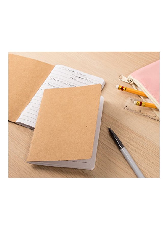 Paper Junkie Pack Of 12 A6 Lined Notebook Journal Set Beige/White  - Image 3
