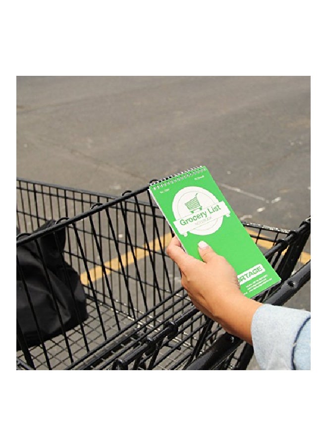 Portage 3-Piece Grocery List Notebook Green/White - Image 3