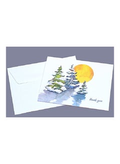 Peaks Publishing Inc 12-Piece Winter Snow Trees Thank You Card Set  - Image 2