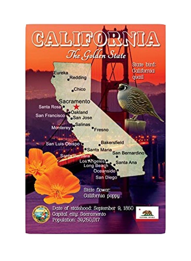 Postcard Fair 20-Piece California Map Postcard Set - Image 1