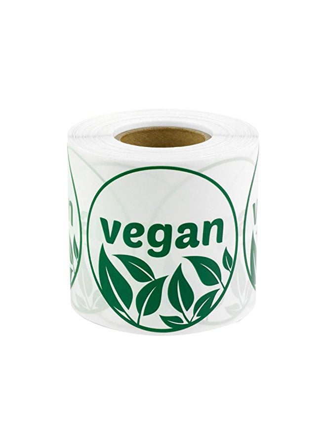 OfficeSmartLabels 300-Piece Vegan Label Set Green/White  - Image 1