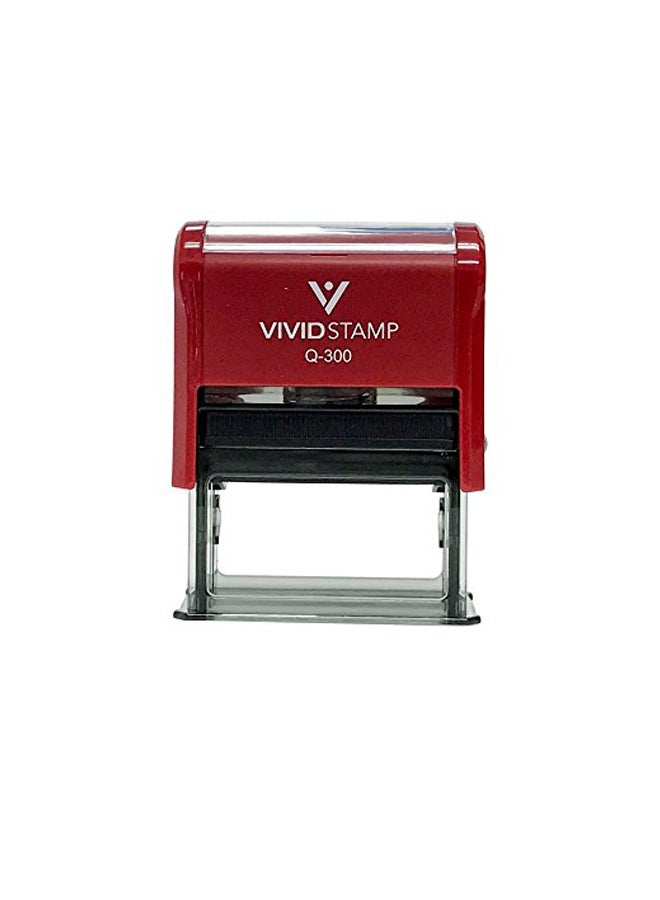 فيفيد ستامب ختم من المطاط ذاتي التحبير بخط لطباعة المبلغ المدفوع نقداً مع التاريخ أحمر وأسود