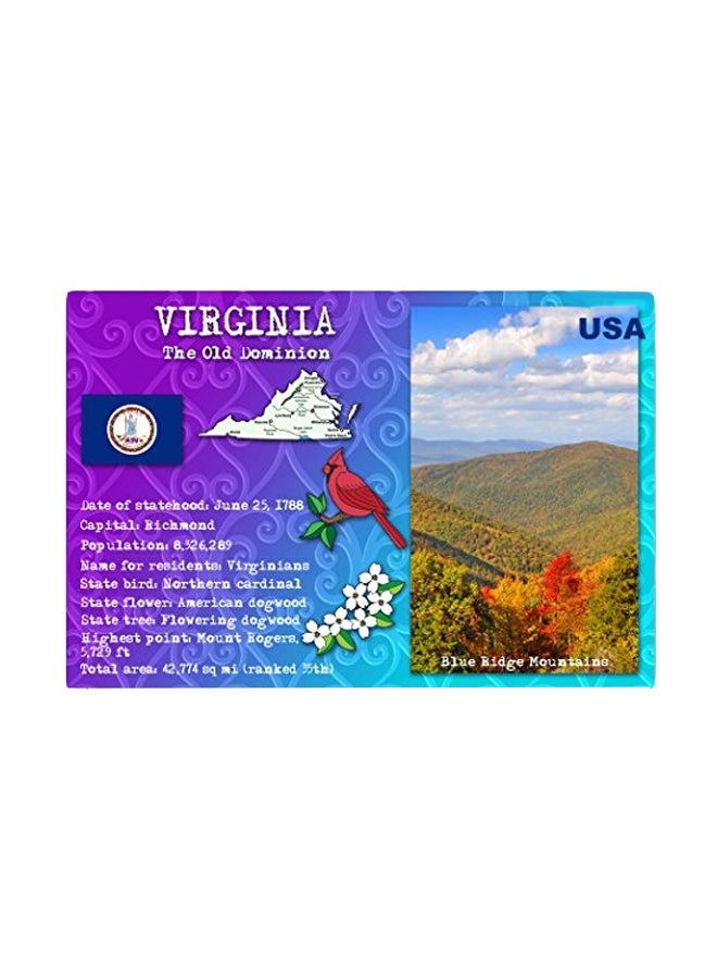 Postcard Fair 20-Piece Virginia State Facts Postcard Set - Image 1