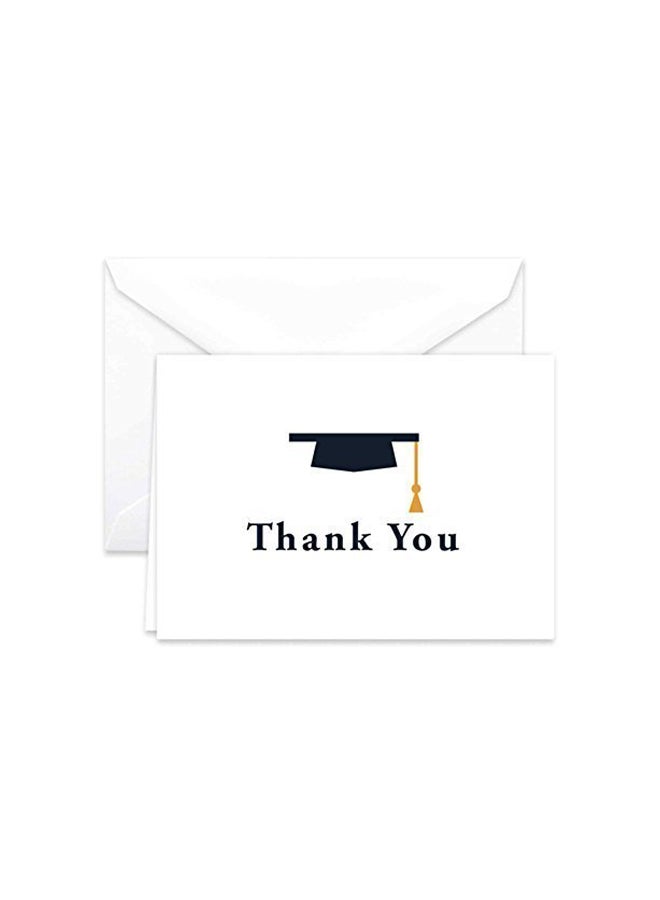 Paper Frenzy 25-Piece Frenzy Graduation Cap Thank You Card Set