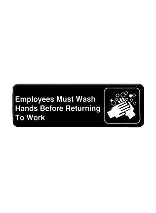 Rosenkranz & Co. - Employees Must Wash Hands Sign Poster Black - Image 1