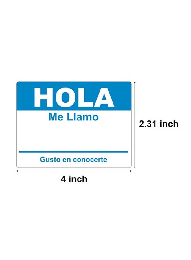 أوفيس سمارت لابس طقم ملصقات بول جاديز تحمل عبارة "Hola me Llamo" مكوّن من 100 قطعة أبيض  - Image 2