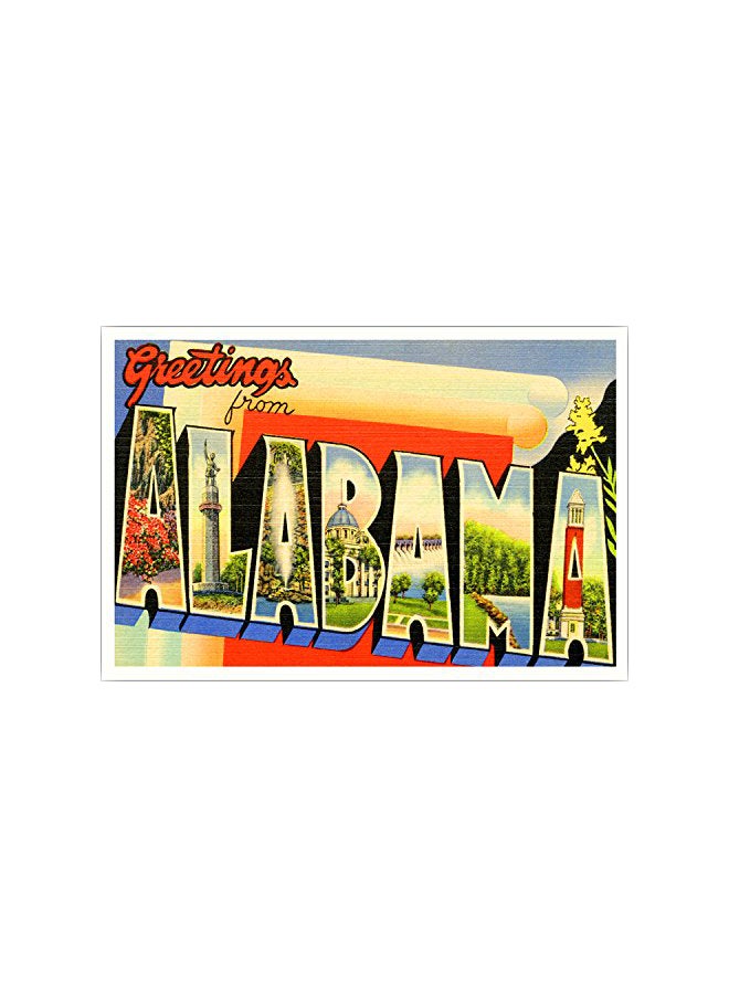Postcard Fair 20-Piece Greetings From Alabama Printed Postcard Set - Image 1