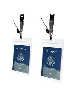 2-Piece Passport ID Badge Holder Clear/Black/Silver - v1552317009/N21849884A_1