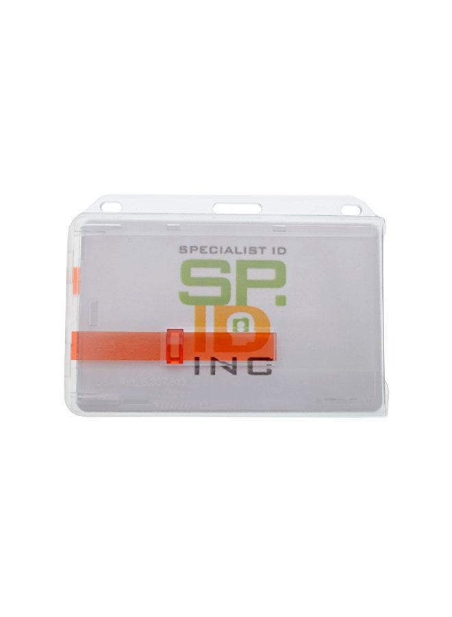 Specialist ID 2-Card Dispenser Horizontal Badge Holder Black/Clear  - Image 2