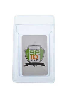 Protector Vertical ID Card Badge Holder Clear - v1552317037/N21850051A_1