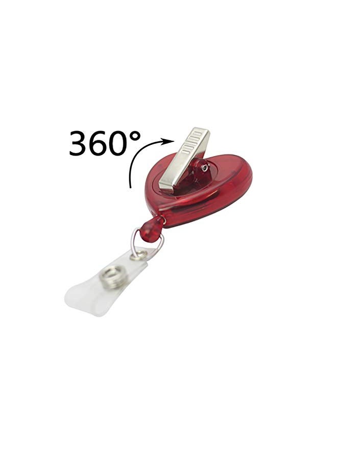 Specialist ID 3-Piece Heart Shaped Badge Holder Set Red/Clear  - Image 3